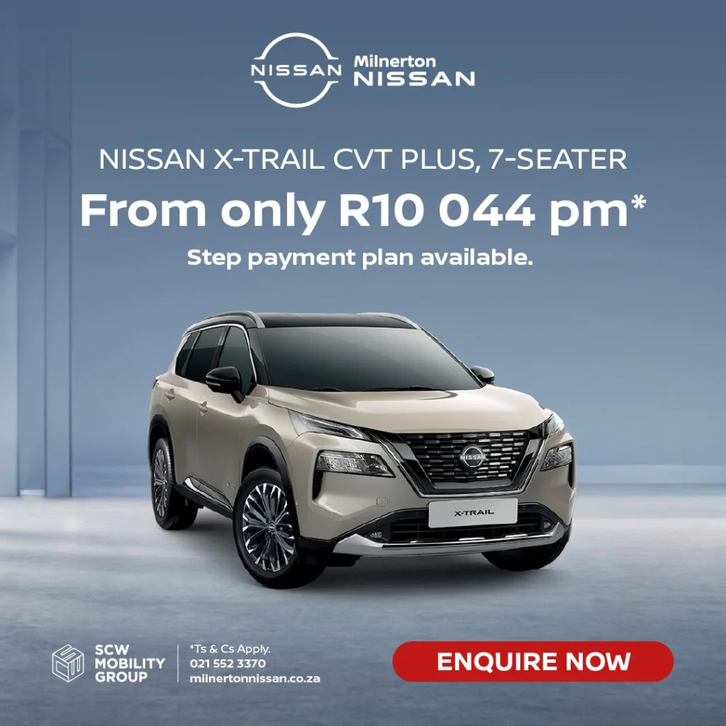 Nissan X-Trail CVT Plus from only R10 044pm*