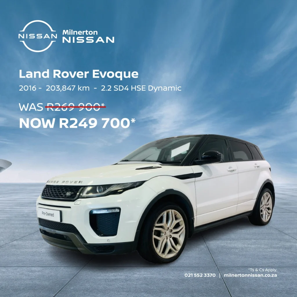 2016 Land Rover Evoque now R249 700*