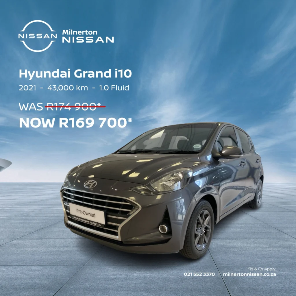 2021 Hyundai Grand i10 1.0 Fluid now R169 700*
