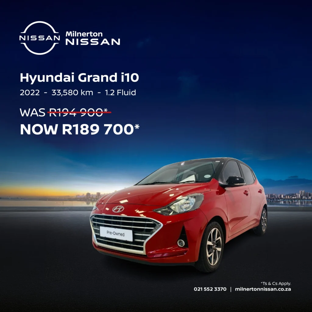 2022 Hyundai Grand i10 1.2 Fluid now R189 700*