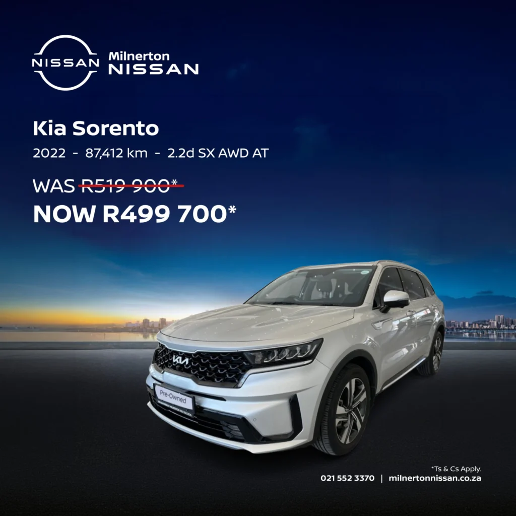 2022 Kia Sorento 2.2d SX AWD AT now R499 700*
