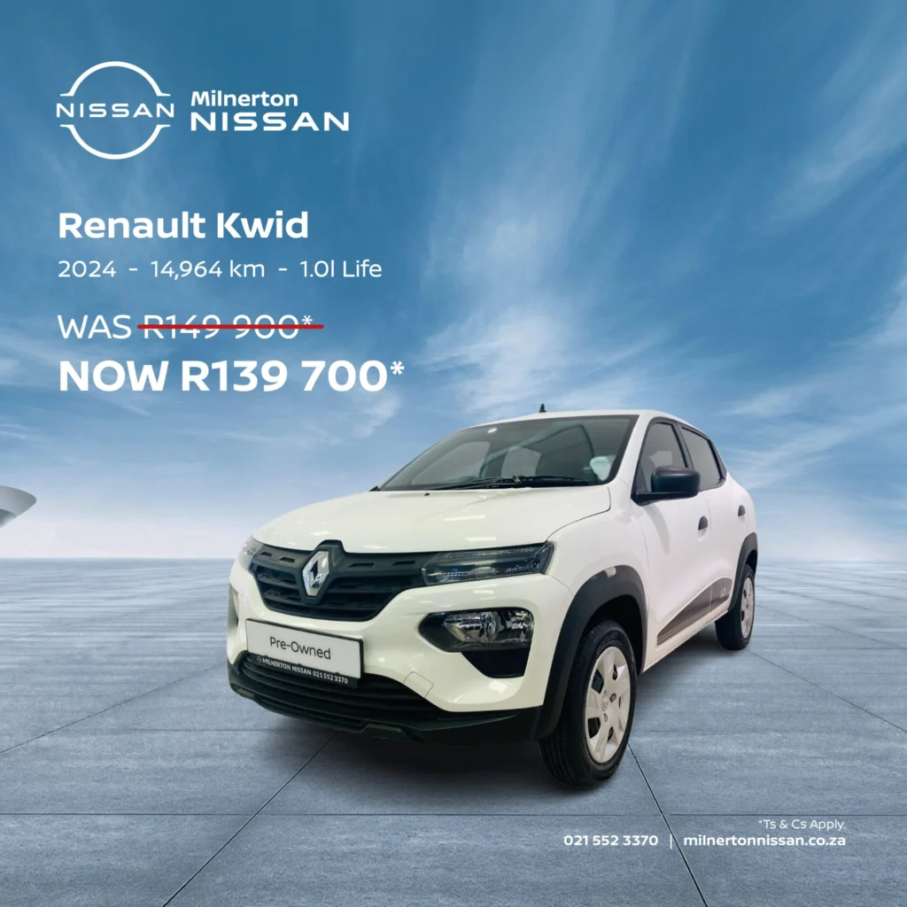 2024 Renault Kwid 1.0i Life now R139 700*