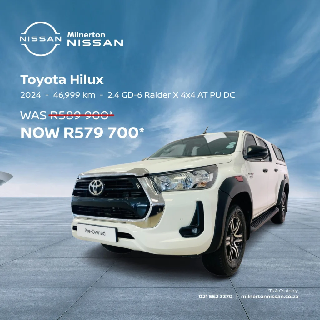2024 Toyota Hikux 2.4 GD-6 Raider 4x4 AT PU DC now R579 700*
