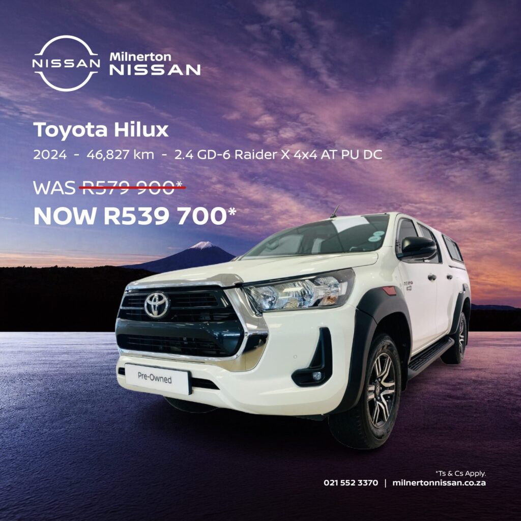 2024 Toyota Hilux 2.4 GD-6 Raider X 4X4 now R539 700*