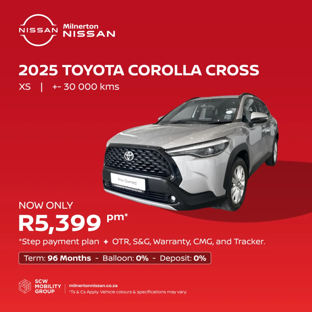 2025 Toyota Corolla Cross XS now only R5 399pm*
