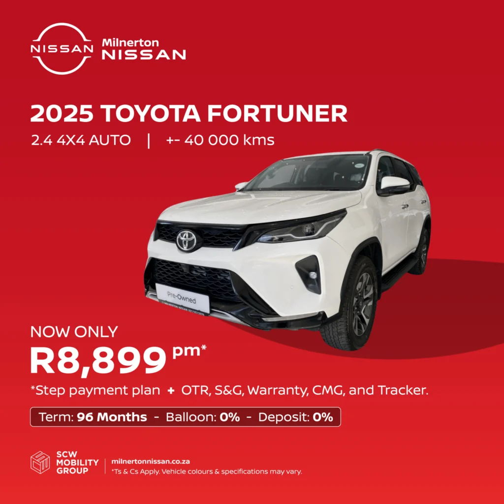 2025 Toyota Fortuner 2.4 4X4 Auto now only R8 899pm*